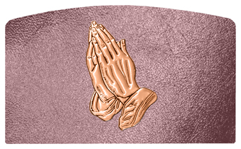 DACRO-516-CP-SH-OR Copper Praying Hands Shimmer Orchid